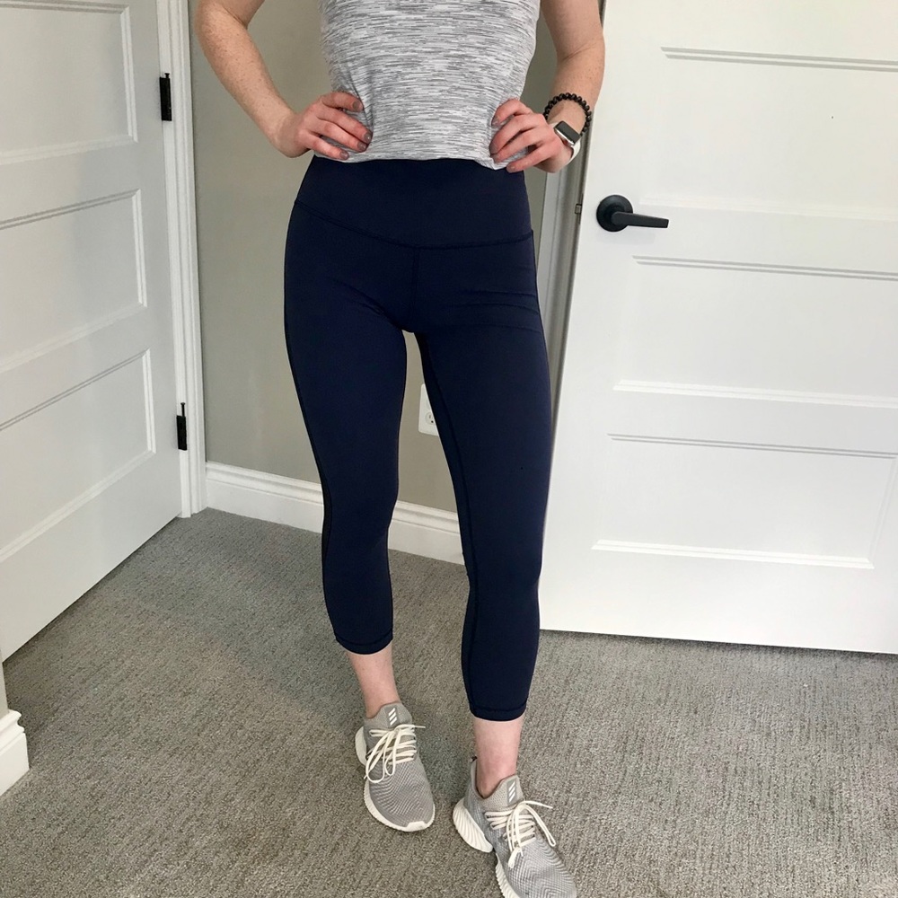 COPY - Lululemon crop legging with mesh stripe do…